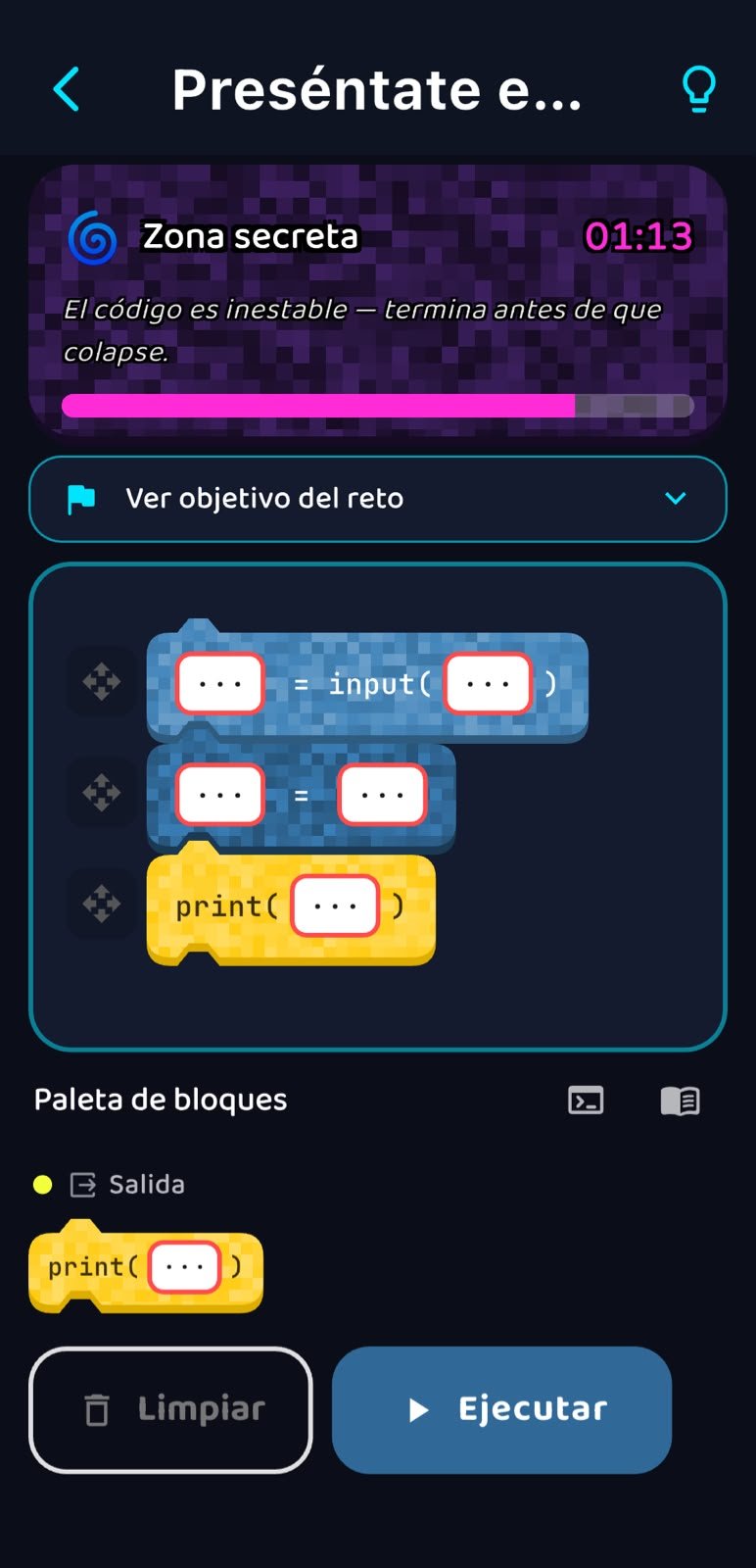 Ilustración de BloquePy: la serpiente de Python entre bloques de código pixel-art